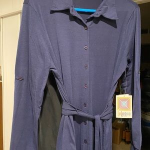 Lularoe Navy Blue Ellie button down dress